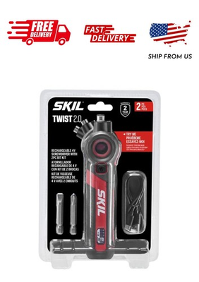 #ad SKIL SD5619 01 Twist 2.0 Rechargeable 4V Screwdriver with USB C Charging Cable amp; $31.99