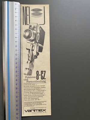 Varimex Elmo 8-CZ 8mm Schmalfim Kamera 1964 Vintage Ad Werbung Reklame