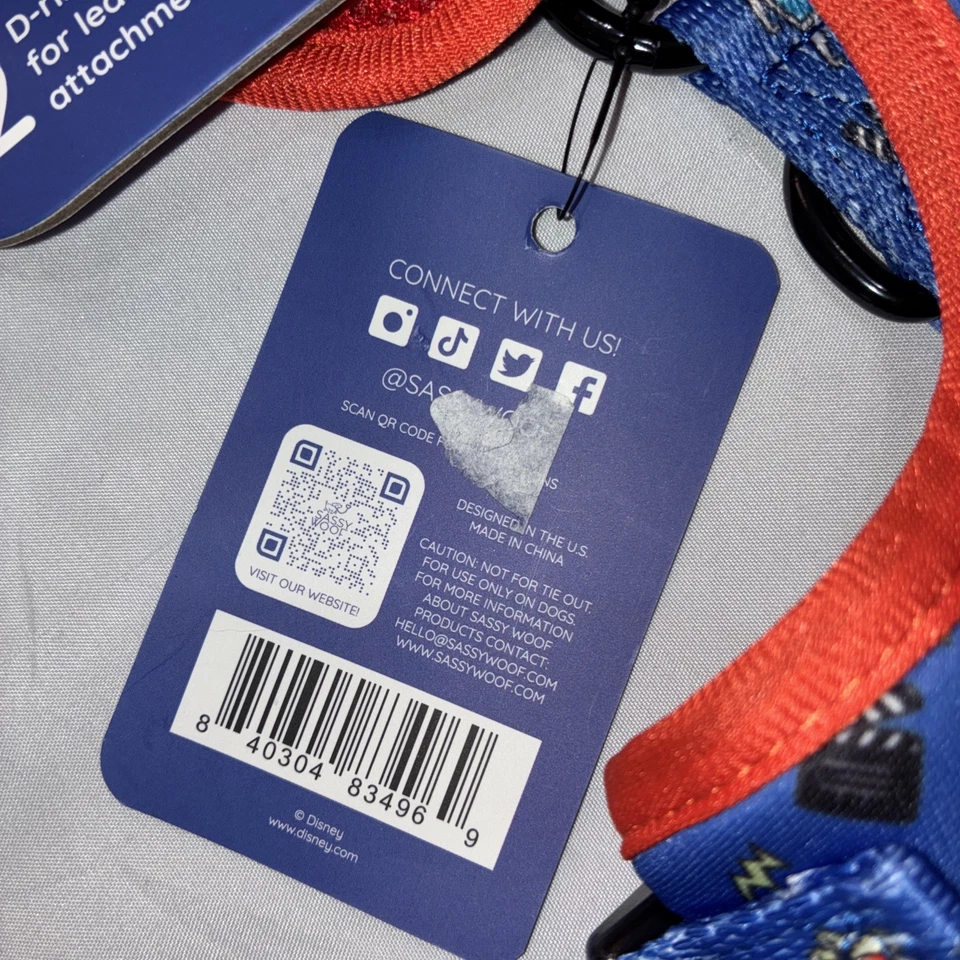 Disney Sassy Woof Mickey 3D Movie Glasses Dog Harness Size Small - Image 3 of 4