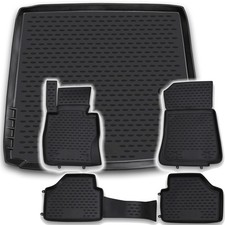 Gummi Kofferraumwanne Fußmatten Set für BMW X1 E84 2009- Laderaumwanne Matten