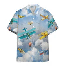 3D Aerobatic Planes Custom Hawaii Shirt