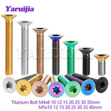 Titanium Bolt M4/M5x8 10 12 15 20 25 30 35 40mm Countersunk Torx Head Ti Screws