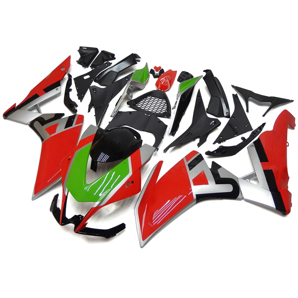 Kit de carenado rojo verde plata para Aprilia RSV4 1000 2010-2015 carrocería de inyección Foto 2 de 4