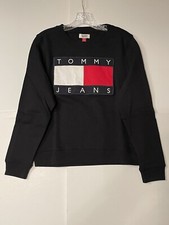 Tommy Jeans Tommy Hilfiger Womens Black Sweatshirt Size Small