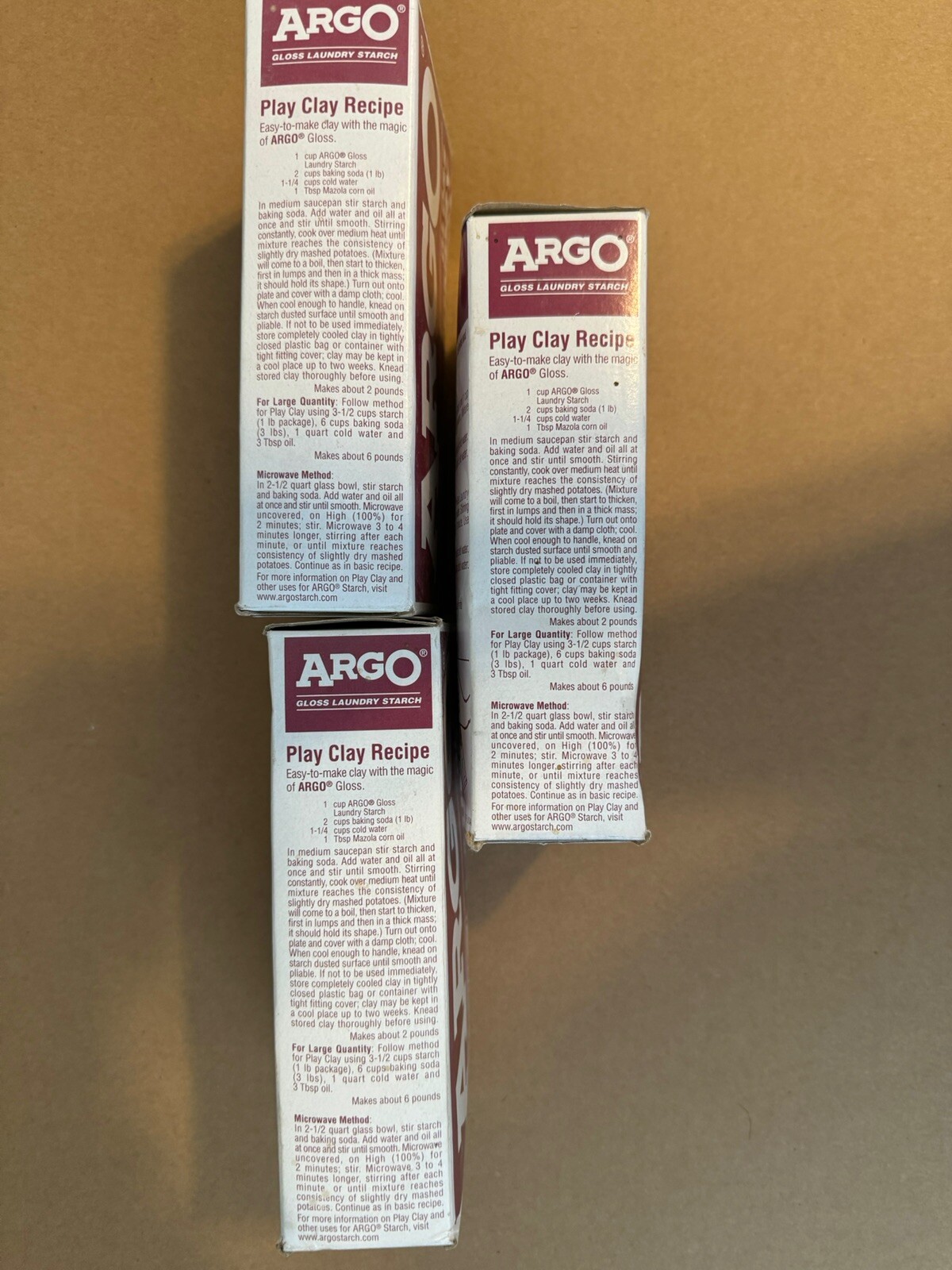 EXPIRED ARGO Gloss Laundry Starch 16 oz Crisp Finish Lot of 3 READ eBay