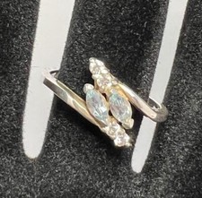Vintage Avon Sterling Silver 925 Blue Topaz Ring Size 8