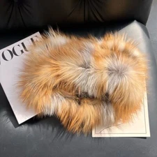  Women's Real Fox Fur Scarf Warm Collar Shawl Scarves Stole Neckerchief Wrap