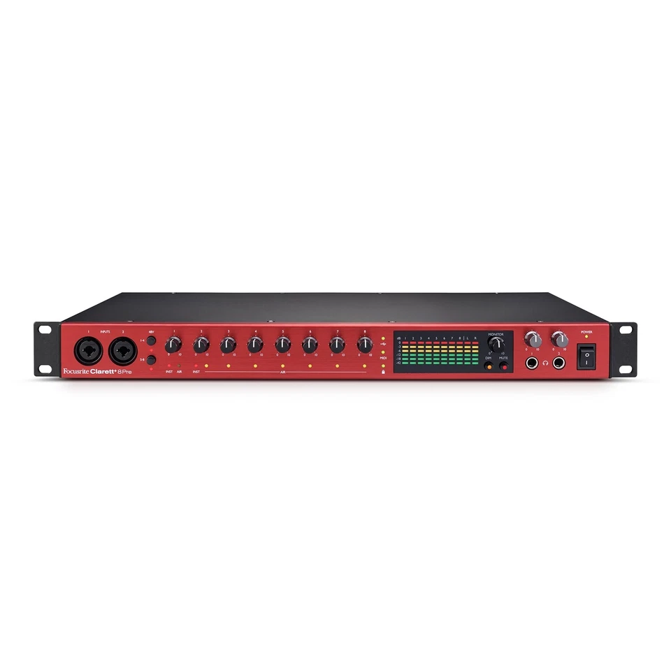 Focusrite Clarett+ 8Pre 18-In/20-Out USB-C Audio Recording Interface, 8 Preamps - Image 4 of 4