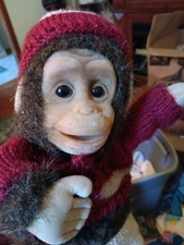 Vintage 1994 Hosung Monkey Hand Puppet Baby Chimp 11" Plush 