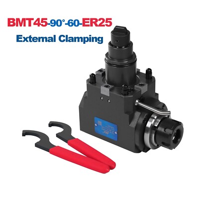 US BMT45 90° Live Tool Holder Axial Driven Tool with ER25 Friction Bearing Nut