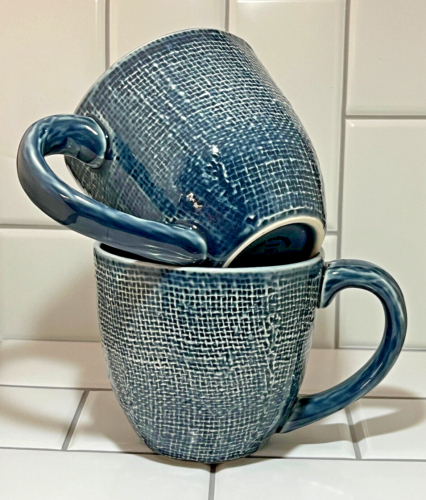Sango Set of 2 "Kain Blue" 4" Mugs - Afbeelding 1 van 5
