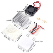 TEC1  12706 Heat Sink Thermal Electric Cooler Module 70W Water Cooling System CST