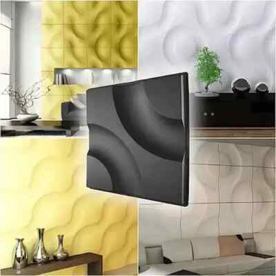 2pcs Panels Wall ABS Stone Art Plastic Mold Decor 3D Plaster Tile Form Design