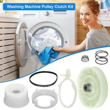 W10721967 Washer Pulley Clutch Kit & W10006384 Washer Drive Belt,for Whirlpool