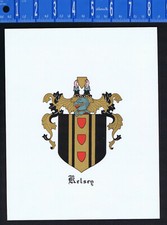 Armoiries et blason de famille KELSEY - Vintage héraldique print