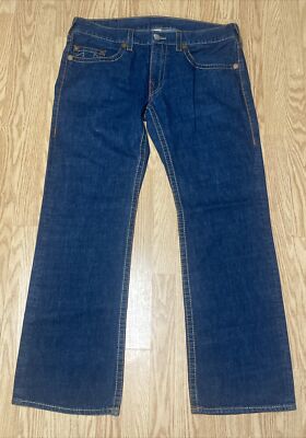 True Religion Mens Blue Jeans BOBBY BIG T Baggy Fit sz 38 True Religion Mens Blue Jeans BOBBY BIG T Baggy Fit sz 38