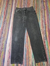 Vintage 80s 90s Lee Made In USA Faded Black Denim Jeans Men's 34x32 Actual 30x32