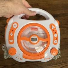 Sing-A-Long CD Music Player Karaoke Dual Microphone LED USB Anti Skip Smartphone