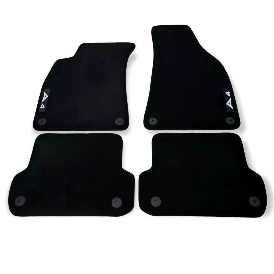 For Audi A4 Car Floor Mats Velour Convertible Waterproof Black Carpet Liners New