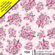  154 TWO Paper Luncheon Decoupage Art Craft Napkins - ROSES FLOWERS CLUSTERS