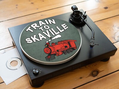 Train to Skaville! Felt Record Player Turntable Slipmat Mat, Trojan Skins Reggae