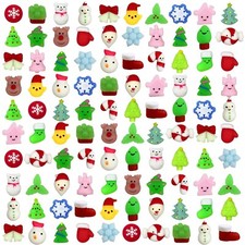 Anditoy 100 PCS Christmas Mochi Squishy Toys Squishies Christmas Toys for Kid...
