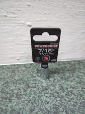 Powerbuilt 3/8 Inch Drive x 7/16 Inch 12 Point Shallow Socket - 641003