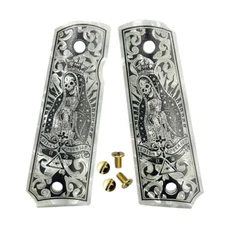 1911 Grips Full Size Grips COLT Springfield Silver Horse Medallion W/Screws