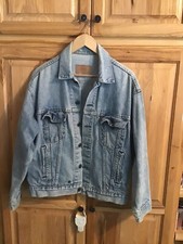 Vintage Levis Trucker Jean Jacket Made In USA 70505-0214 Light Wash Men’s 42