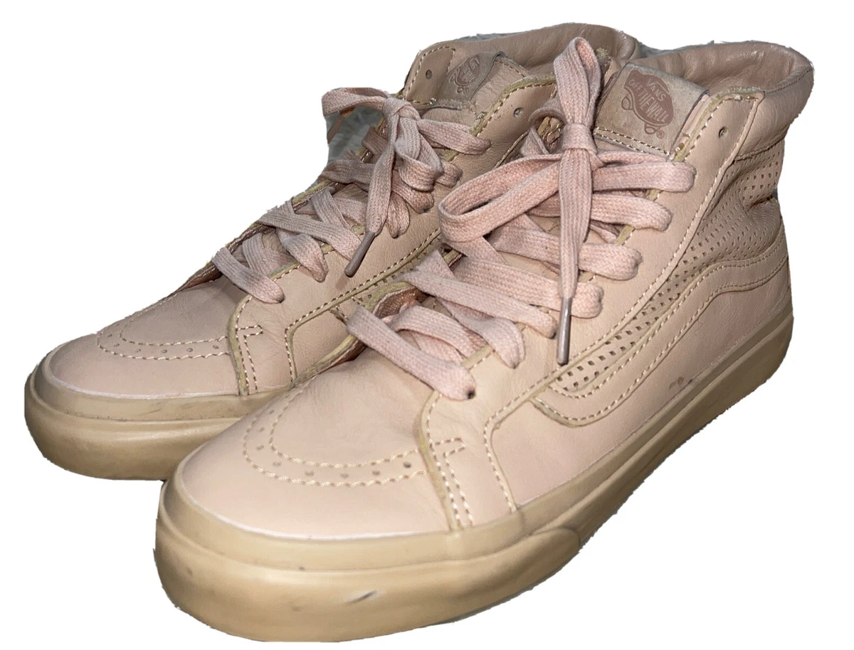 high top vans gold
