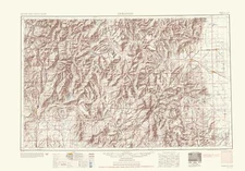 Topographical Map - Durango Colorado Sheet - USGS 1953 - 23 x 32.95