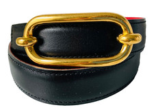 AUTHENTIC VINTAGE Hermes Belt GOLD Buckle 24MM/70CM