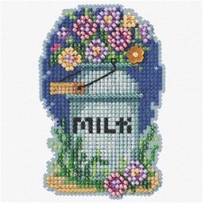 StitchMaster's Multi-Color Milk CAN Cross Stitch Kit - Unleash Your Creativity 