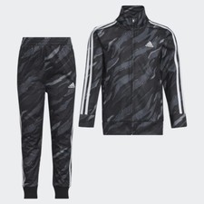 Adidas Boy Warp camouflage 2pc Gray Joggers Pant set Youth Soccer Sz 18/20