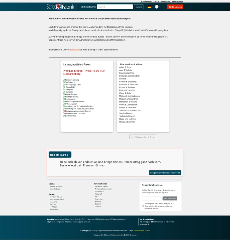 Branchenbuch Script V3.3 Pro I August 2025 I Responsive I Mehrsprachig - Bild 4 von 4