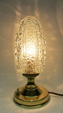 KPM Leuchten Sundern Vintage Messing Glas Bubble Tischlampe '60er Jahre