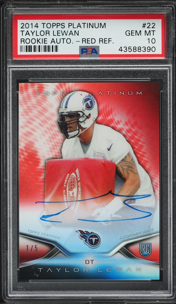 Taylor Lewan Topps Platinum Rookie Autograph #22 Red Refractor