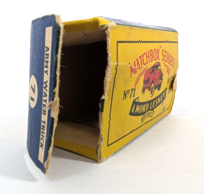 Lesney Matchbox Series 71 Austin 200 Gallon Water Truck Army Green
