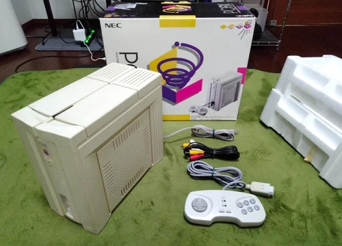 NEC PC-FX Home Console + Controller + AV Cable with Box Working AC100V Japan F/S