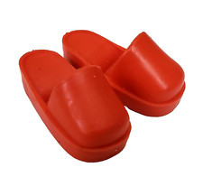 Vintage Marx Sindy Doll Pair of Red Shoes Mules Slippers