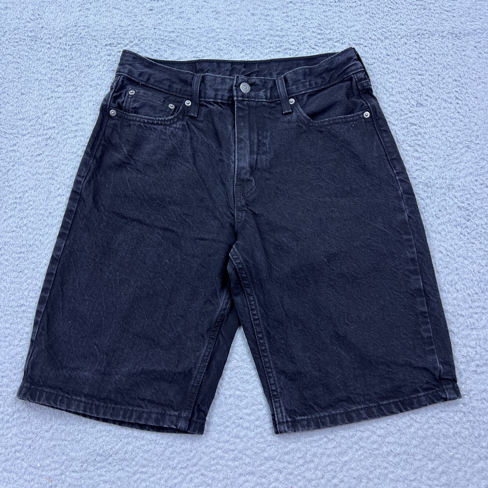 Levis 469 Shorts 30 Mens Black Wash Denim Casual Loose 11