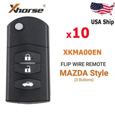 10x Xhorse Xkma00en Universal Remote Key For Mazda 3 Buttons For Vvdi Key Tool