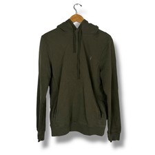 All Saints Sweatshirt Men Small Green Raven OTH Hoody Pullover Drawstring Logo