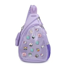 Oxford Ita Bag Kawaii Pin Display Chest Pack Single Shoulder Bag Sport Backpa...