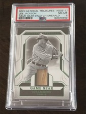 2025 National Treasures Shoeless Joe Jackson Game Gear - Emerald. NM-MT 8 PSA!