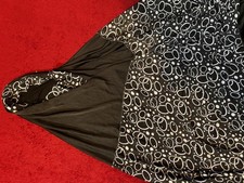 Modest Muslim Prayer Dress / Khimar Jilbab   Black Pattern   One Piece