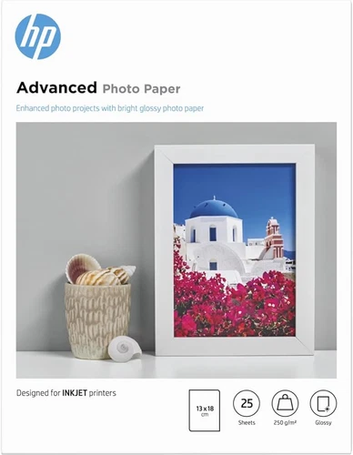 HP Q8696A Advanced Glossy Photo Paper 13x18cm 25 Sheets 250gsm