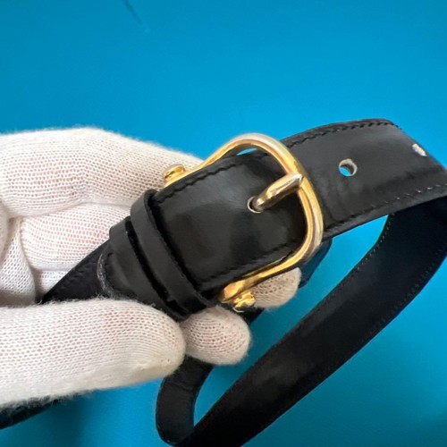 Celine Trapez Leder Schultertasche schwarz Vintage Logo Kutsche goldene Beschläge - Bild 8 von 19