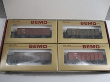 Bemo Spur H0m 7455 100 Offene Güterwagen Set 4.-teilig in OVP