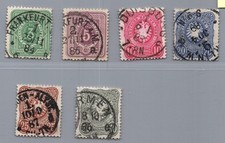 Dt. Reich Michel n° 39 à 44 oblitérés